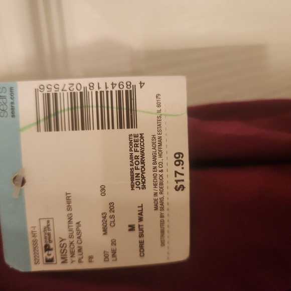 Simply Styled Plum Longsleeve Button Shirt NWT - Picture 4 of 8